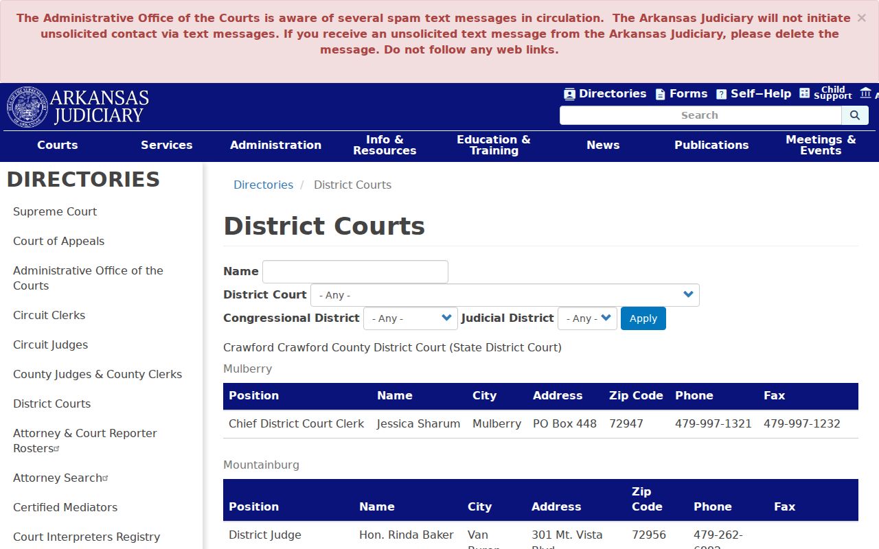 Crittenden County active warrant court directory