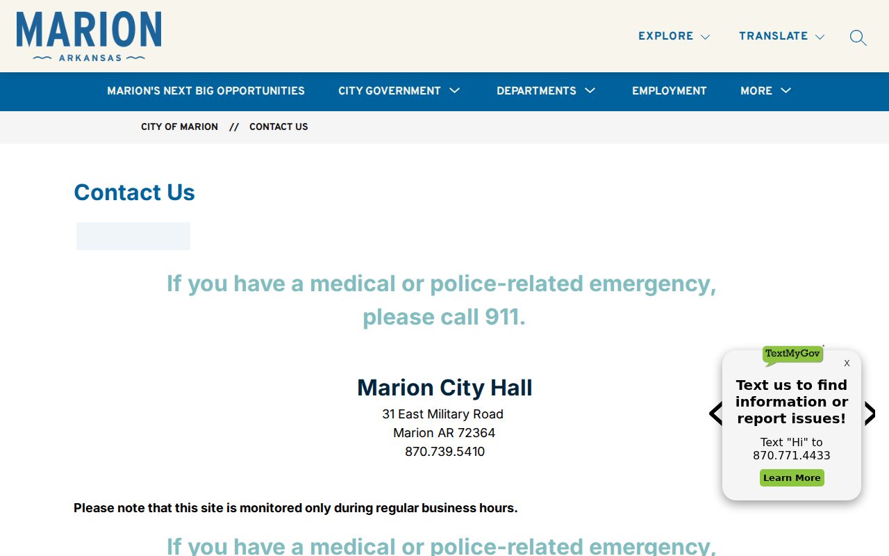Crittenden County arrest warrant Marion city contact