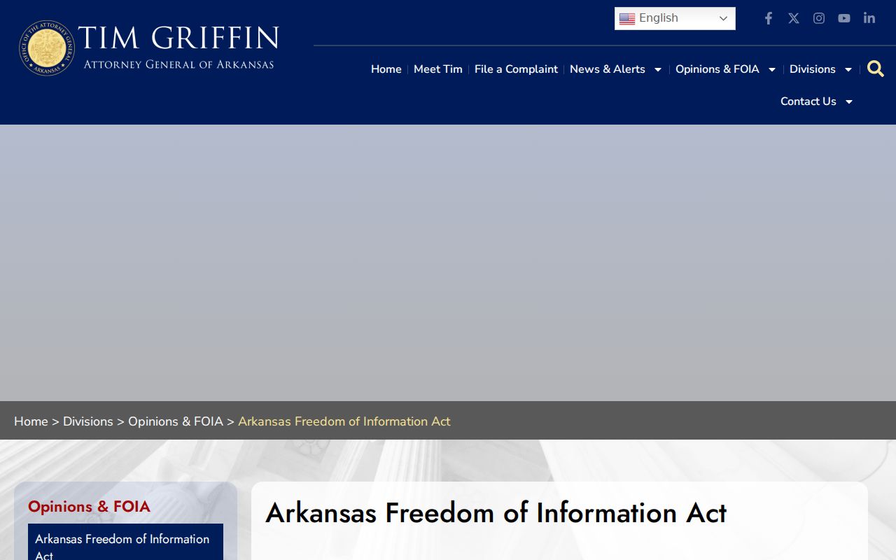 Arkansas Freedom of Information Act public-record guidance